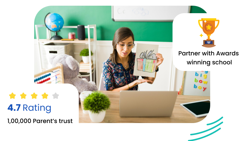 Girl studying online