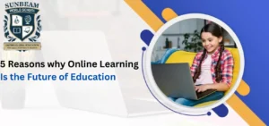 5 reasons why online learning is the future of education with student using laptop for e-learning at home