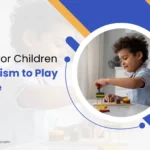 Children with autism playing educational indoor games at home to improve social, cognitive, and motor skills in a safe and supportive environment