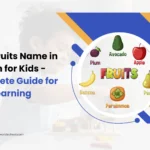 100+ fruits name in English for kids, fruit vocabulary for children, early learning English fruits list