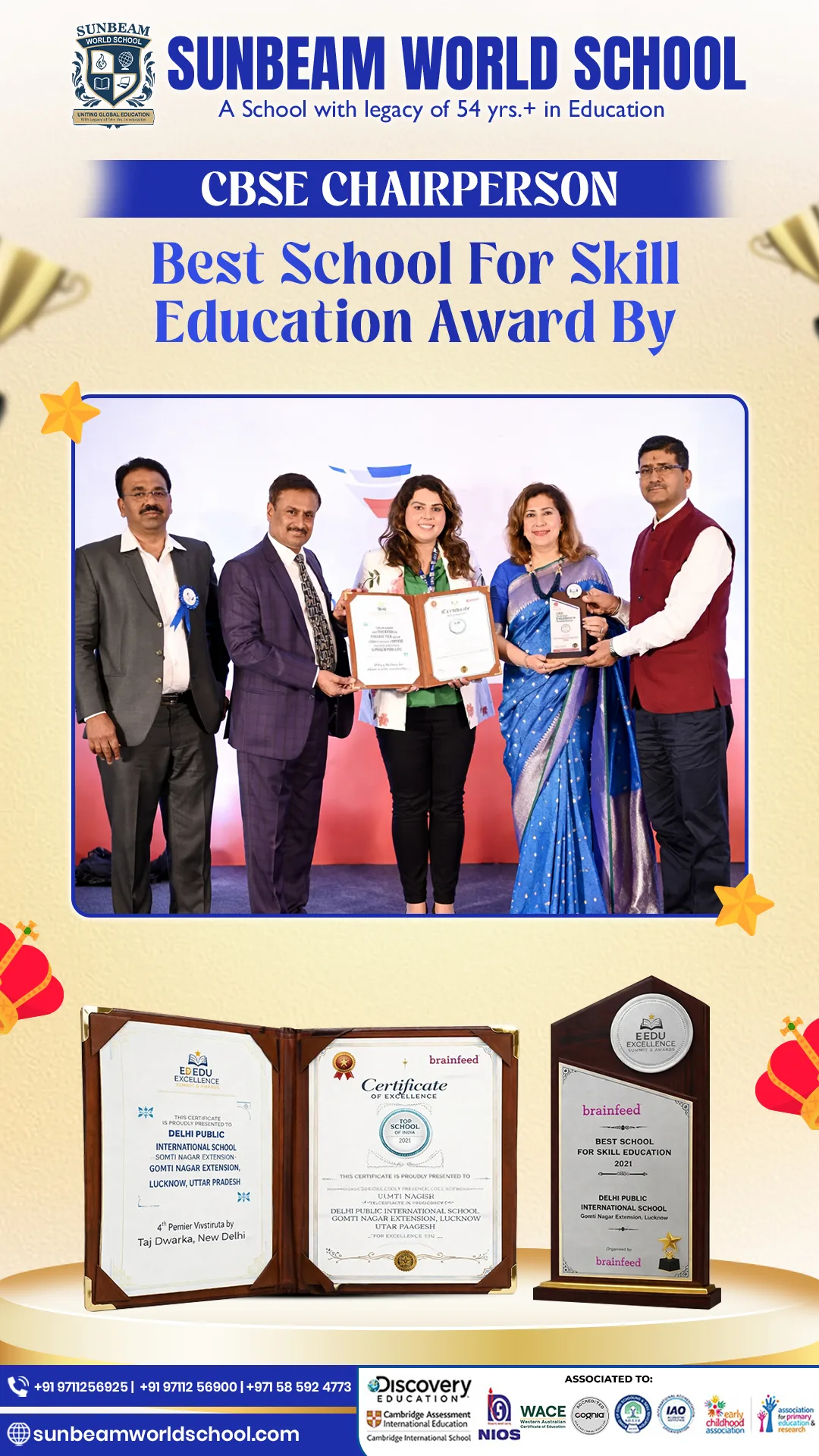 CBSE Chairperson Best School for Skill Education Award