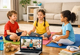 Online yoga class for school students