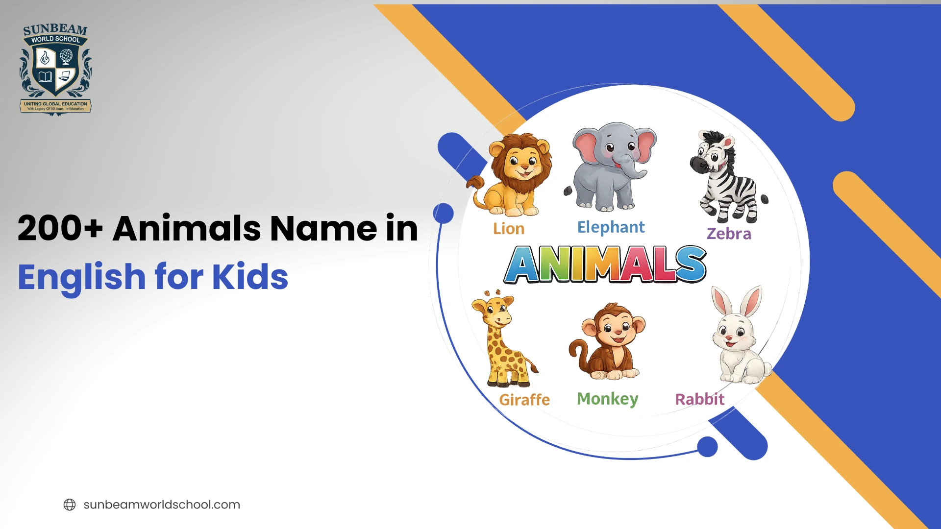 List Of 200+ Animals Name in English for Kids