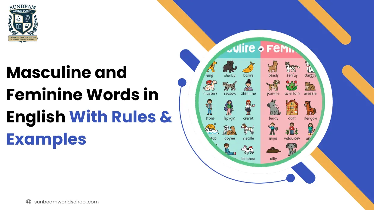 Masculine and Feminine Gender in English: 100+ Words, Rules, Examples & Exercises