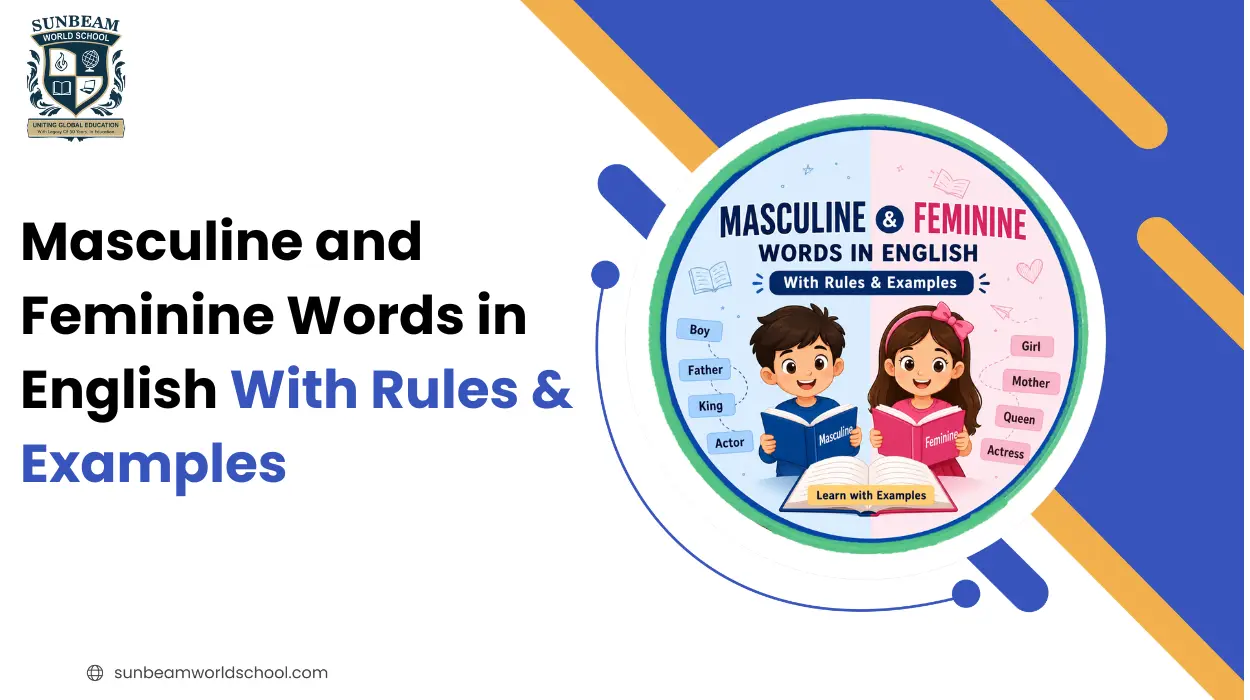 Masculine and Feminine Gender in English: 100+ Words, Rules, Examples & Exercises
