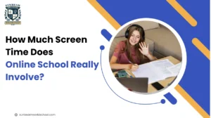 how much screen time online school really involves.