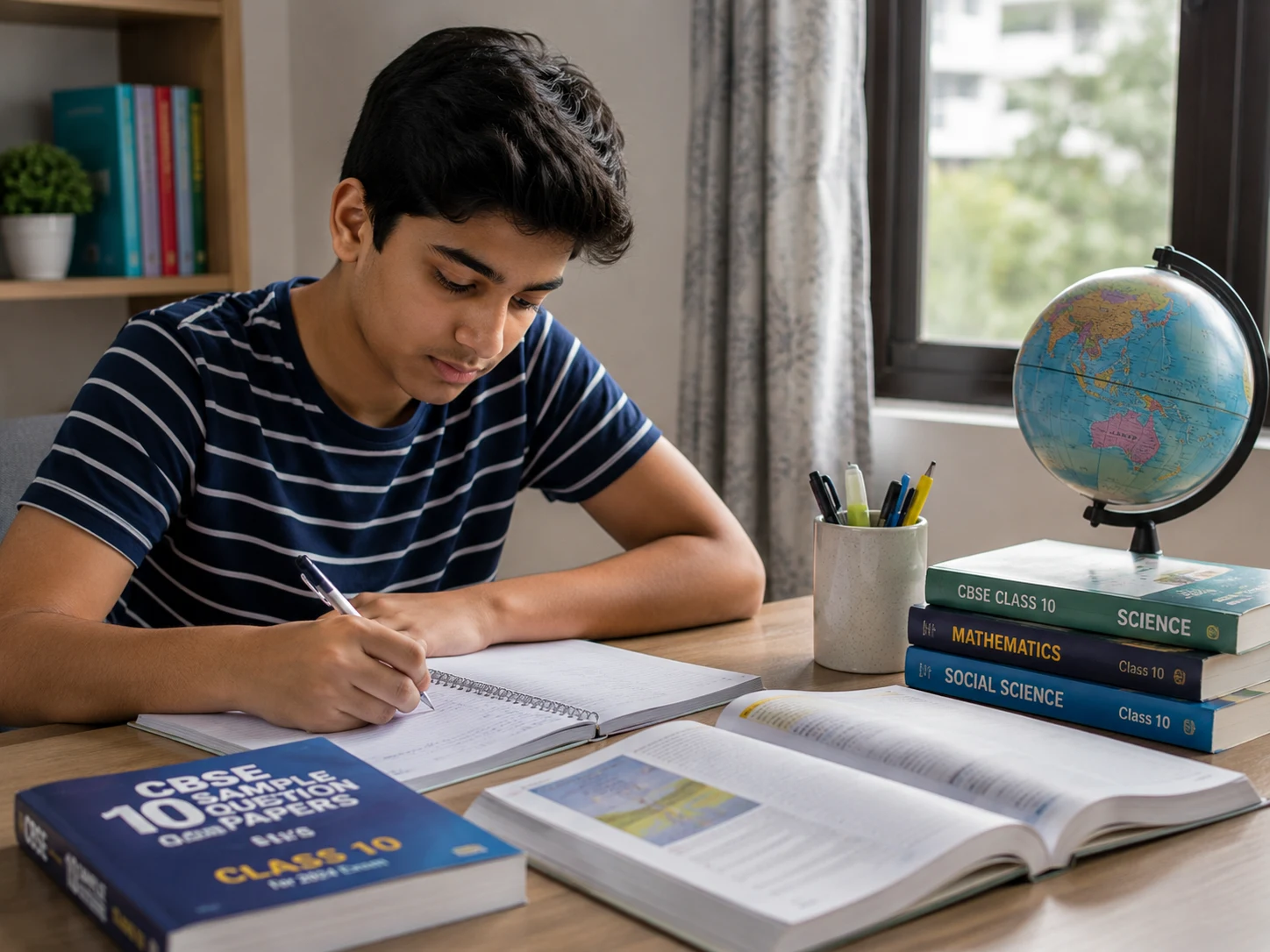 Student preparing for CBSE Class 10 board exams while homeschooling in Chennai