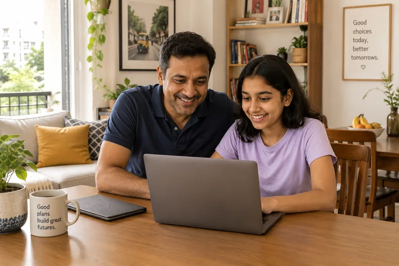 Family comparing transparent homeschooling fees to rising private school costs in Hyderabad